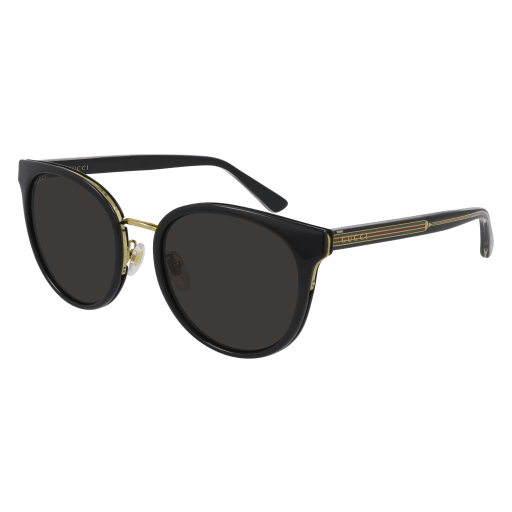 Gucci GG0850SKN round sunglasses in Black Black Grey/Grey