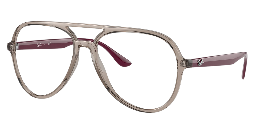 Ray-Ban RX4376V aviator eyeglasses in Transparent Grey
