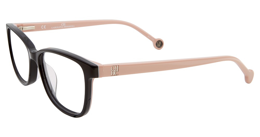Carolina Herrera VHE719K round eyeglasses in Black 700 Y
