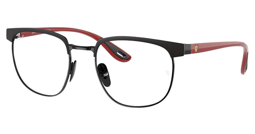 Ray-Ban RX3698VM round eyeglasses in Matte Black on Black