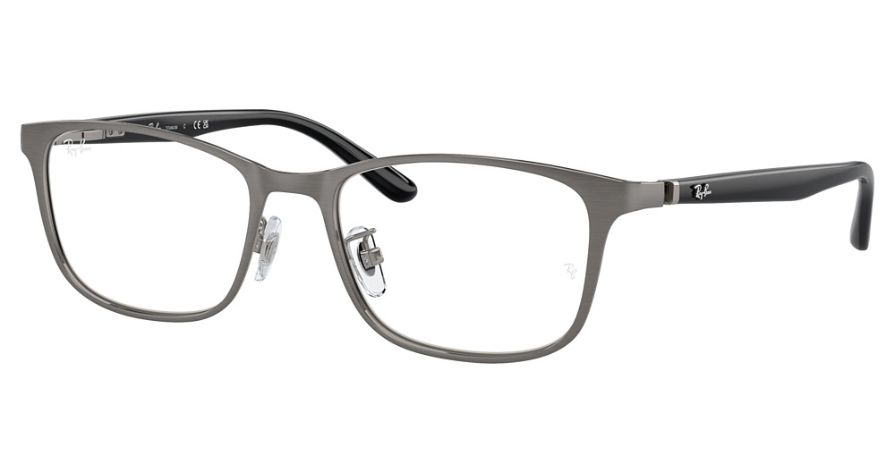 Ray-Ban RX8773D rectangle eyeglasses in Brushed Gunmetal