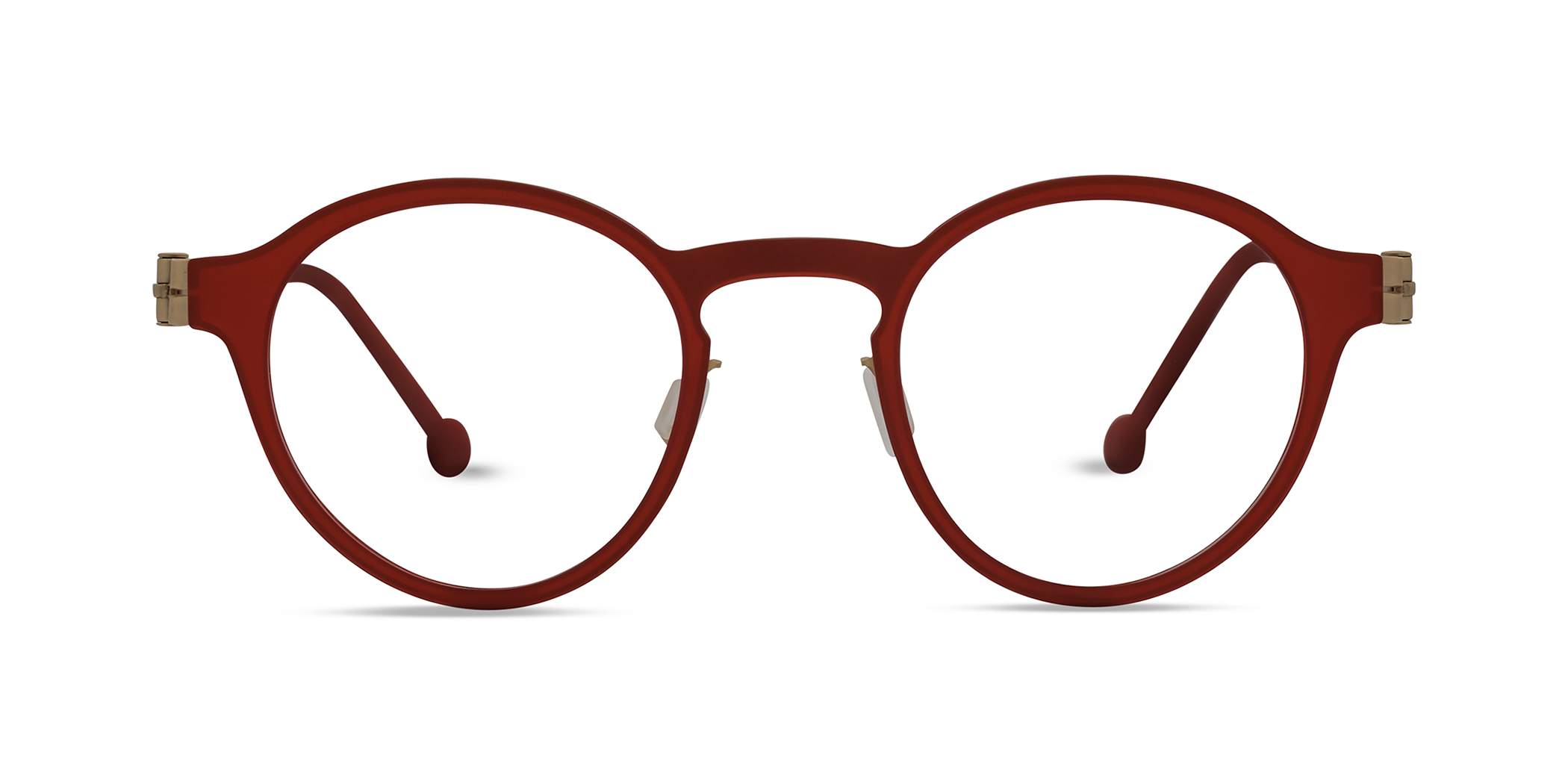Modo CASTELLO round eyeglasses in Red/Gold