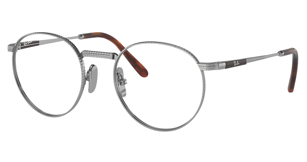 Ray-Ban RX8237V ROUND TITANIUM round eyeglasses in Silver