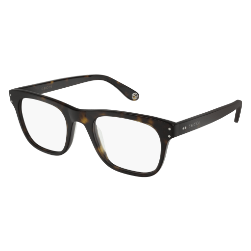 Gucci GG0476O square eyeglasses in Havana Havana Transparent