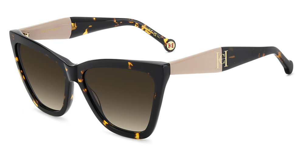 Carolina Herrera HER 0374/S cateye sunglasses in Havana/Brown Shaded