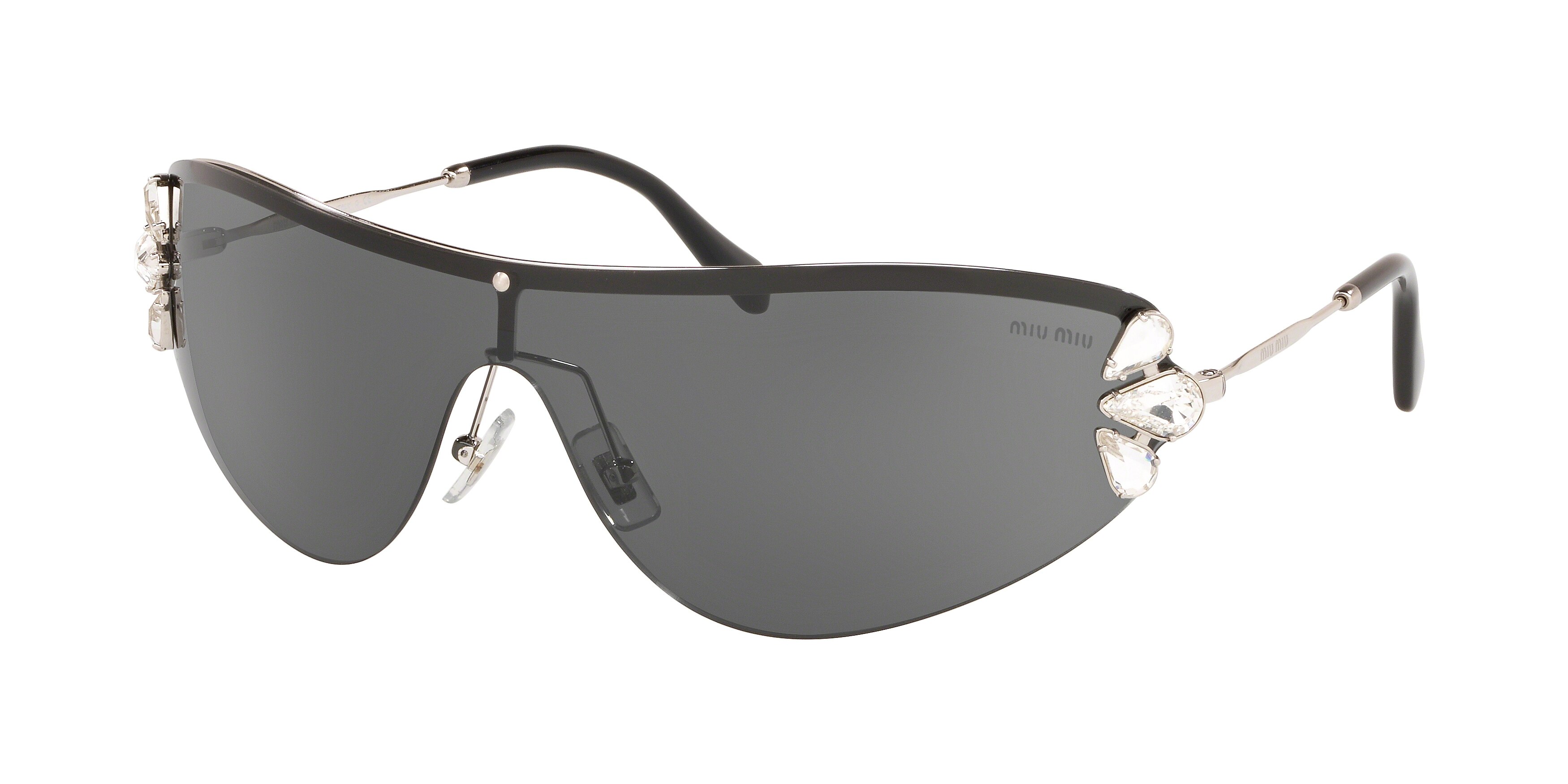 Miu Miu MU 66US square sunglasses in Silver
