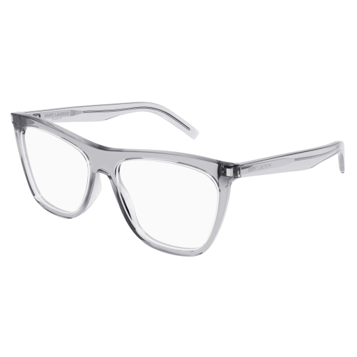 Saint Laurent SL 518 rectangle eyeglasses in Grey Grey Transparent