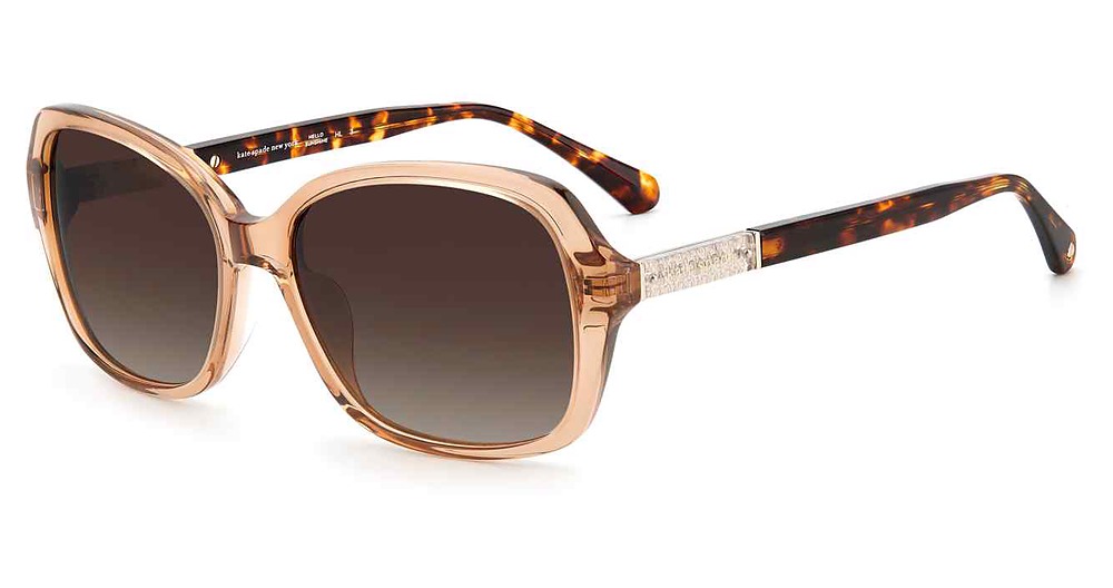 Kate Spade YVETTE/S rectangle sunglasses in Brown/Brown Shaded