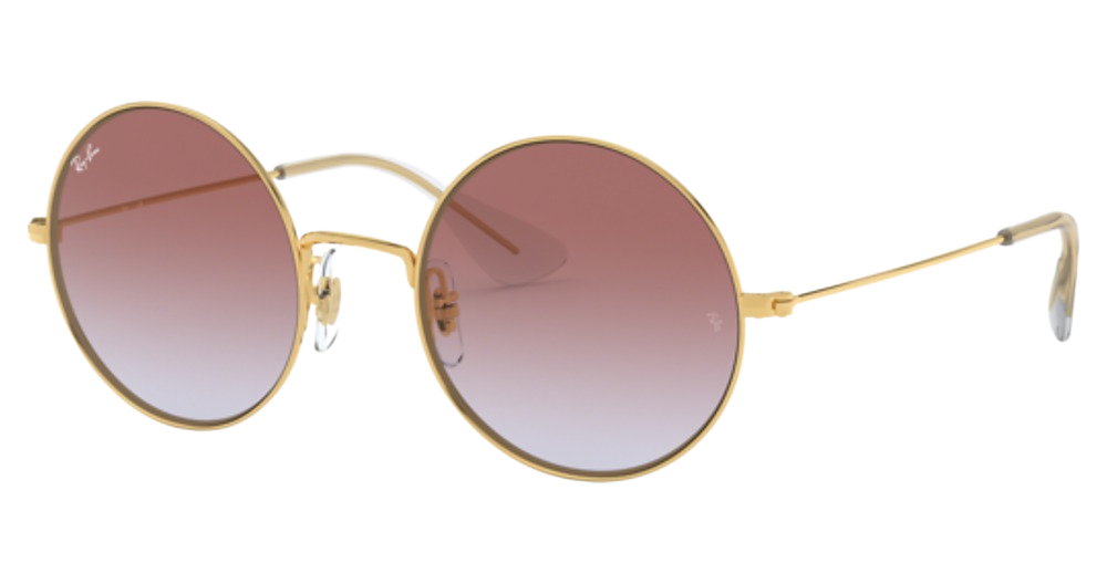 Ray-Ban RB3592 JA-JO round sunglasses in Gold/Light Blue Gradient Violet