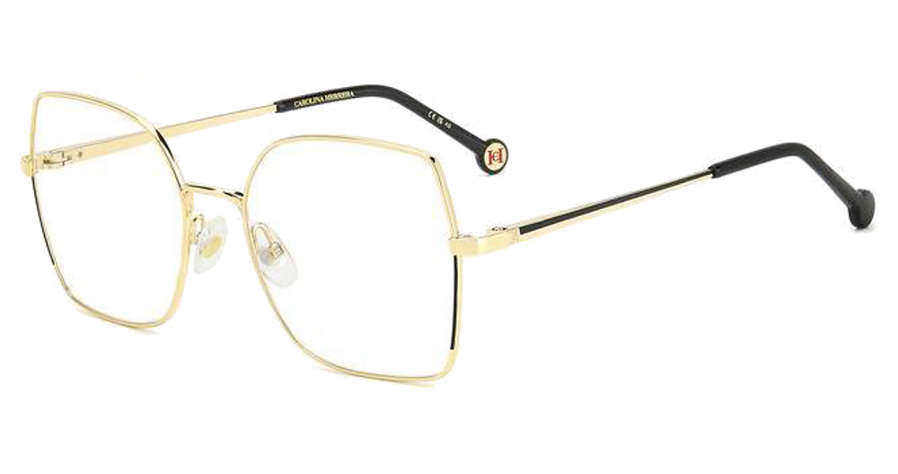 Carolina Herrera HER 0206 square eyeglasses in Black Gold B
