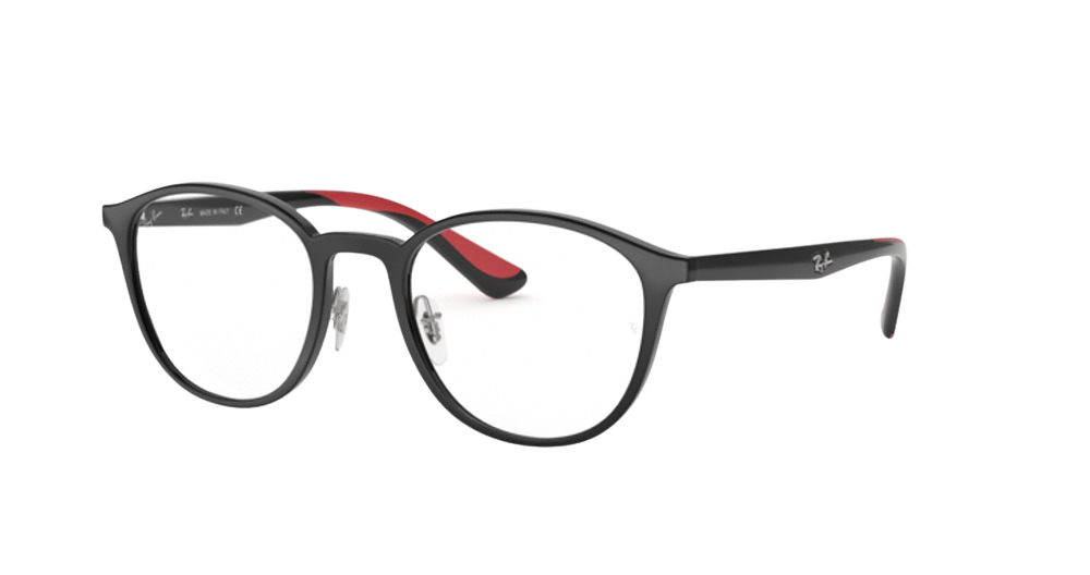 Ray-Ban RX7156 round eyeglasses in Black