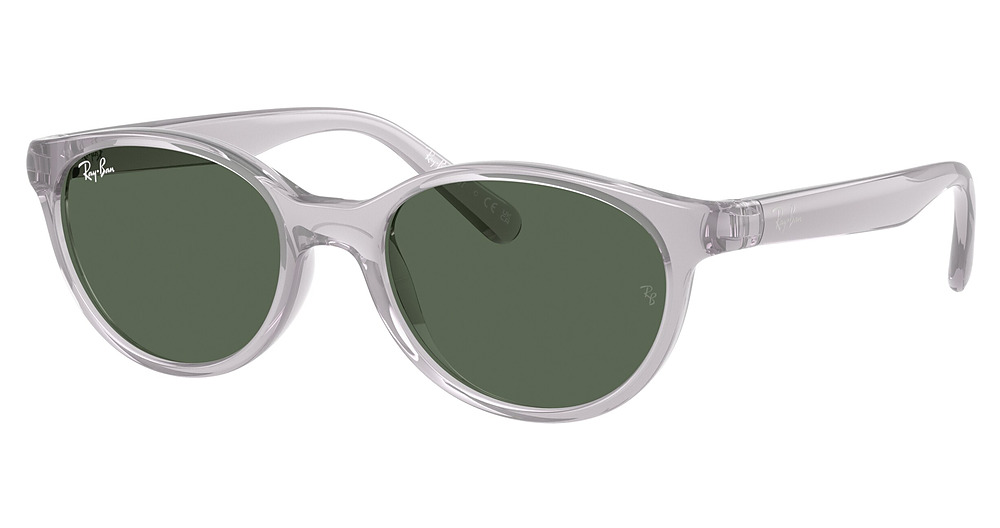 Ray-Ban RJ9080SF round sunglasses in Transparent Grey/Dark Green