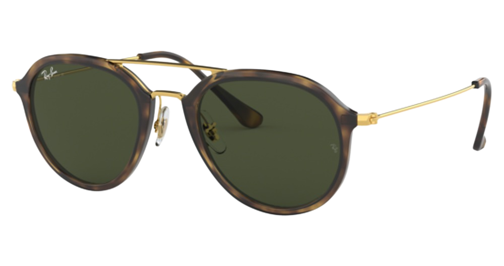 Ray-Ban RB4253 aviator sunglasses in Light Havana/G 15 Green