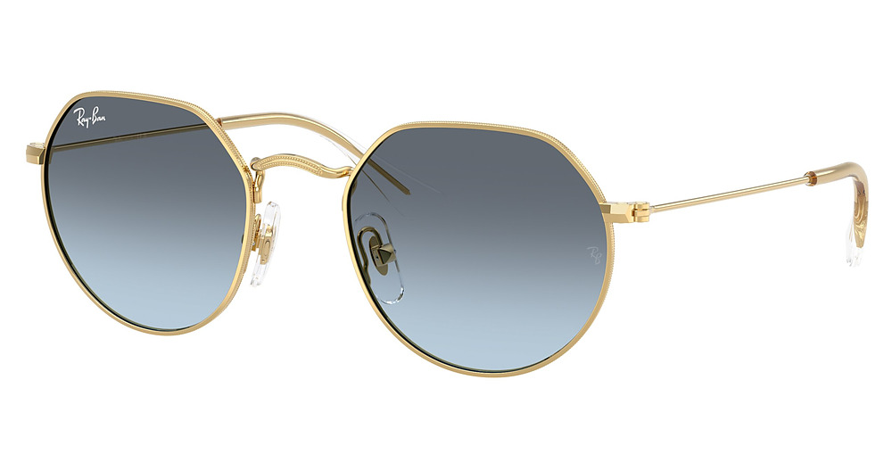 Ray-Ban RJ9565S JUNIOR JACK round sunglasses in Arista/Blue Gradient Grey