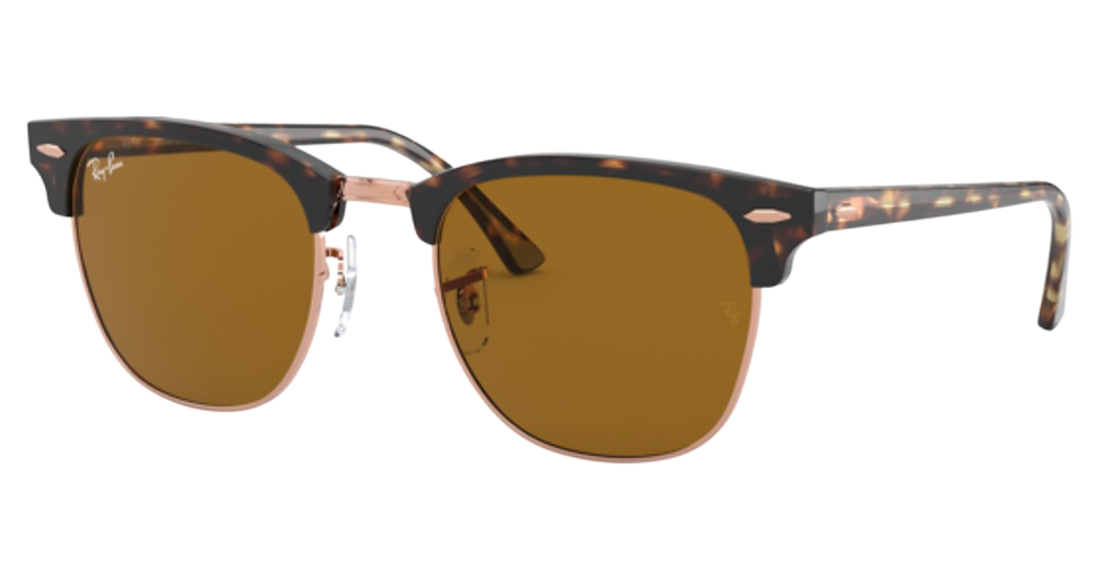 Ray-Ban RB3016F CLUBMASTER round sunglasses in Havana/B 15 Brown