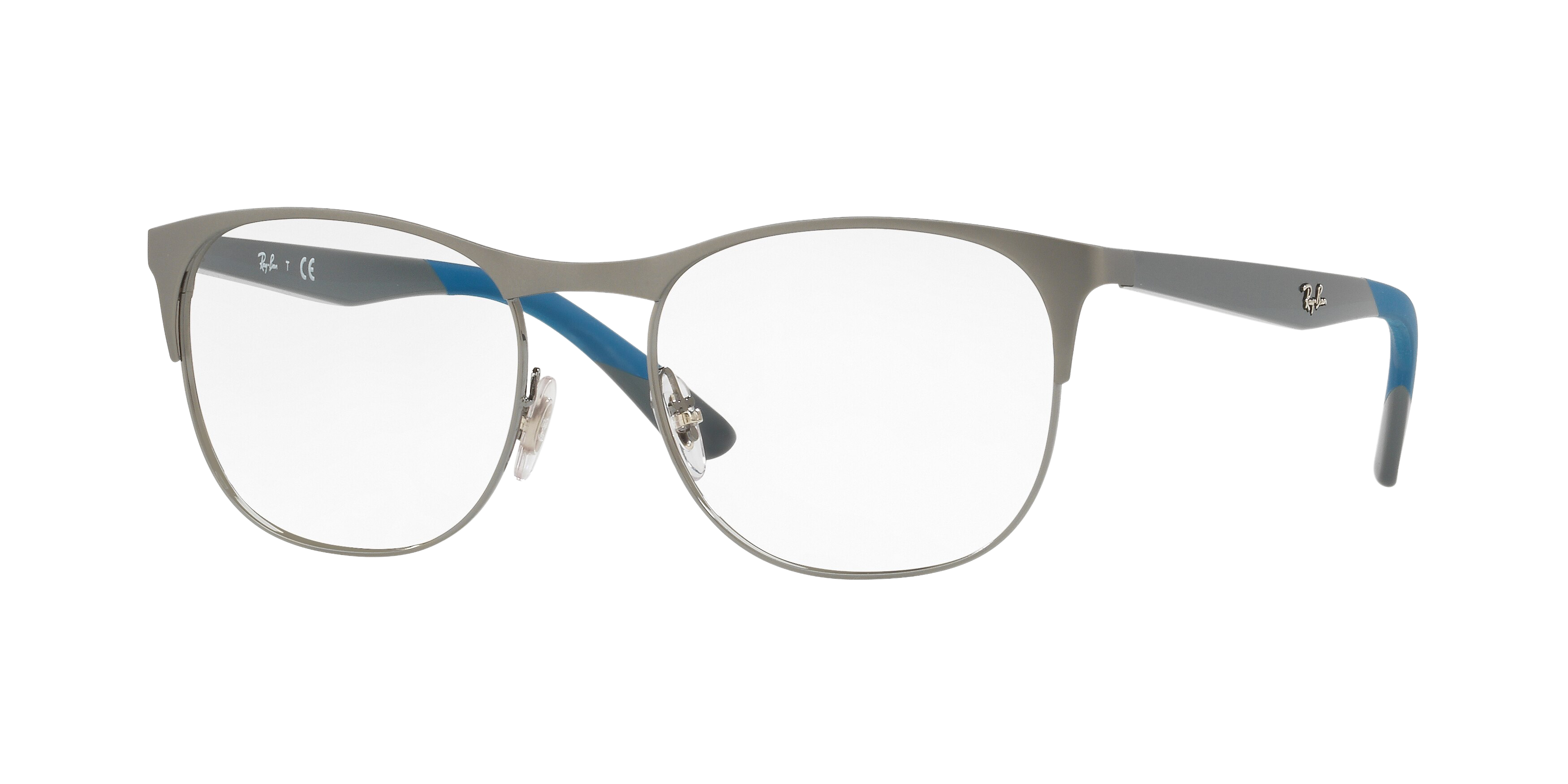 Ray-Ban RX6412 square eyeglasses in Gunmetal Top Matte Gunmetal