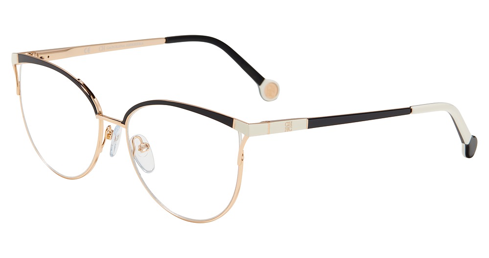Carolina Herrera VHE156K cateye eyeglasses in Black 301 Y