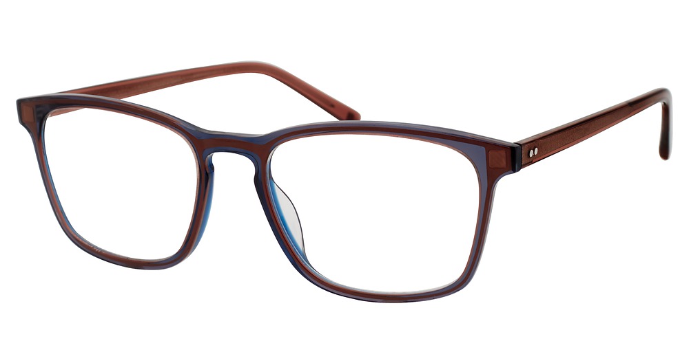 Modo 6616 round eyeglasses in Brown/Blue
