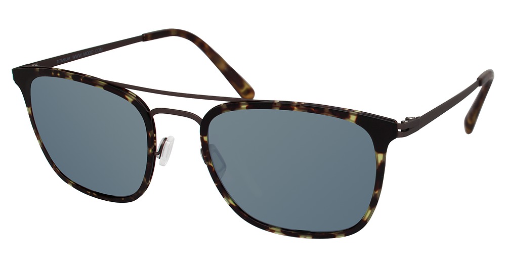 Modo 657 aviator sunglasses in Tortoise/Green Lens, Silver Mirror