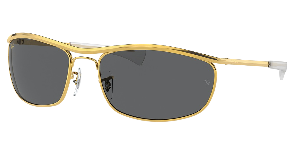 Ray-Ban RB3119M OLYMPIAN I DELUXE round sunglasses in Legend Gold/Dark Grey