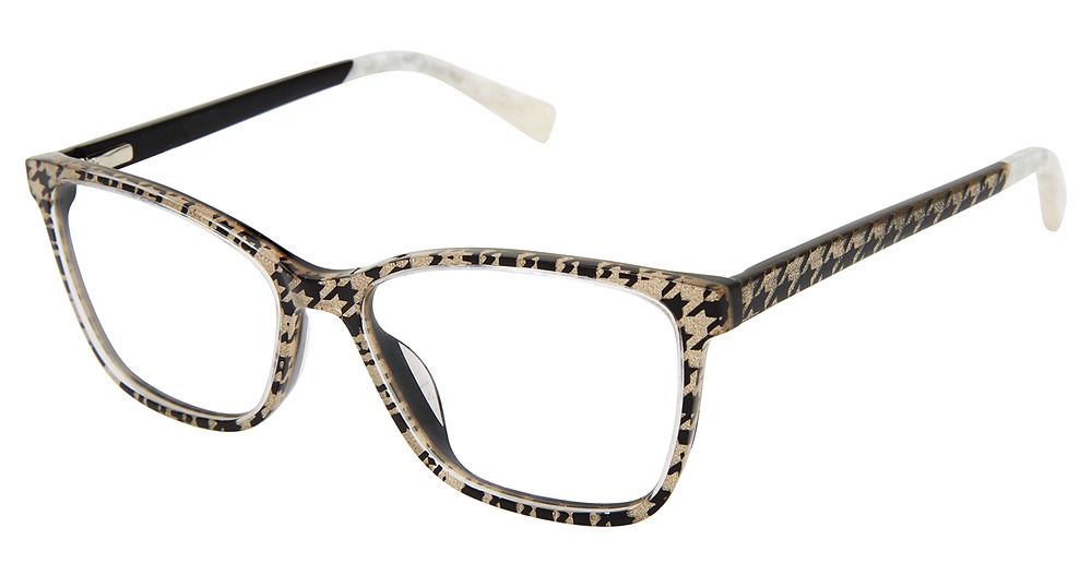 gold houndstooth print