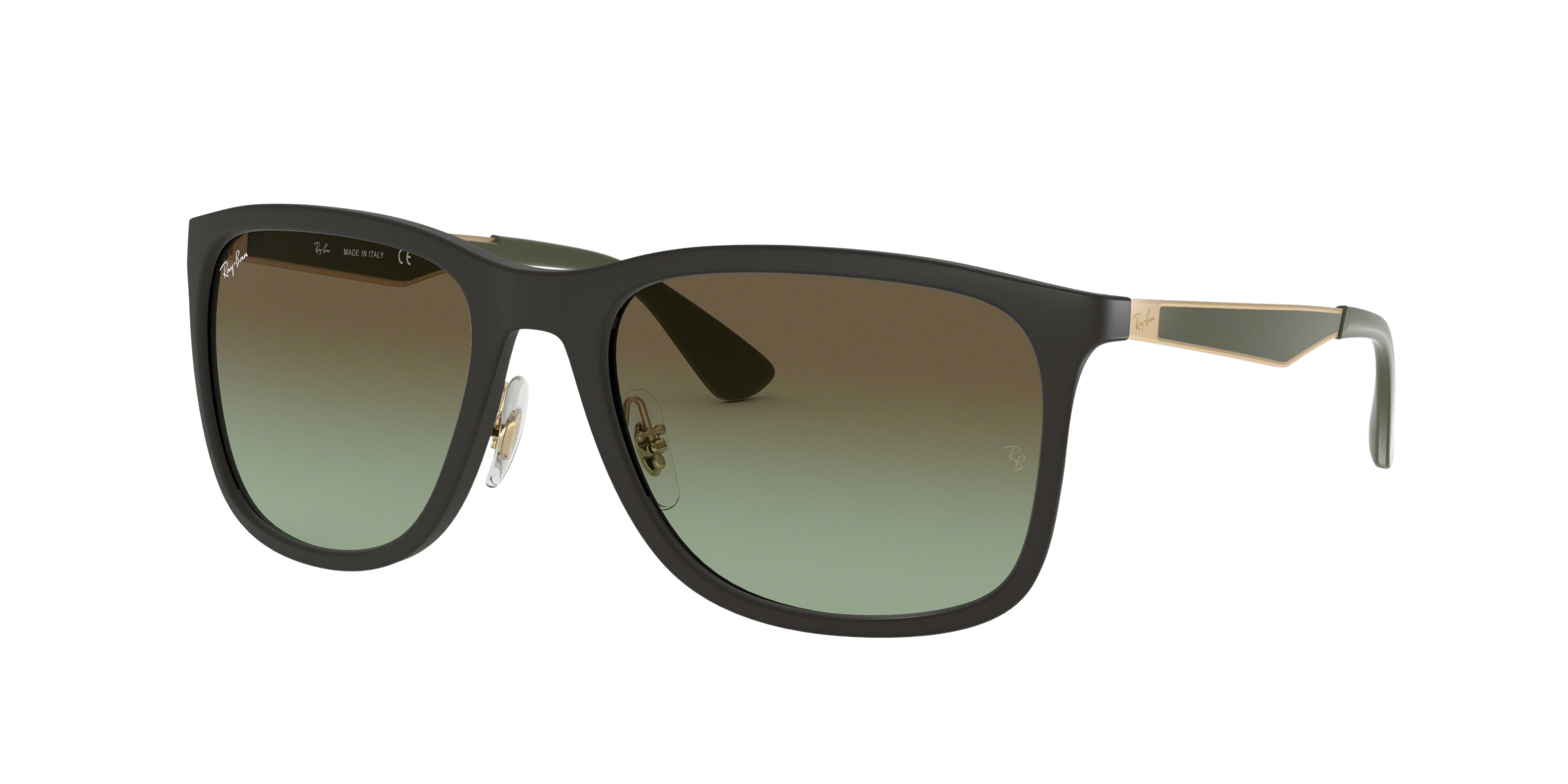 Ray-Ban RB4313 square sunglasses in Matte Black