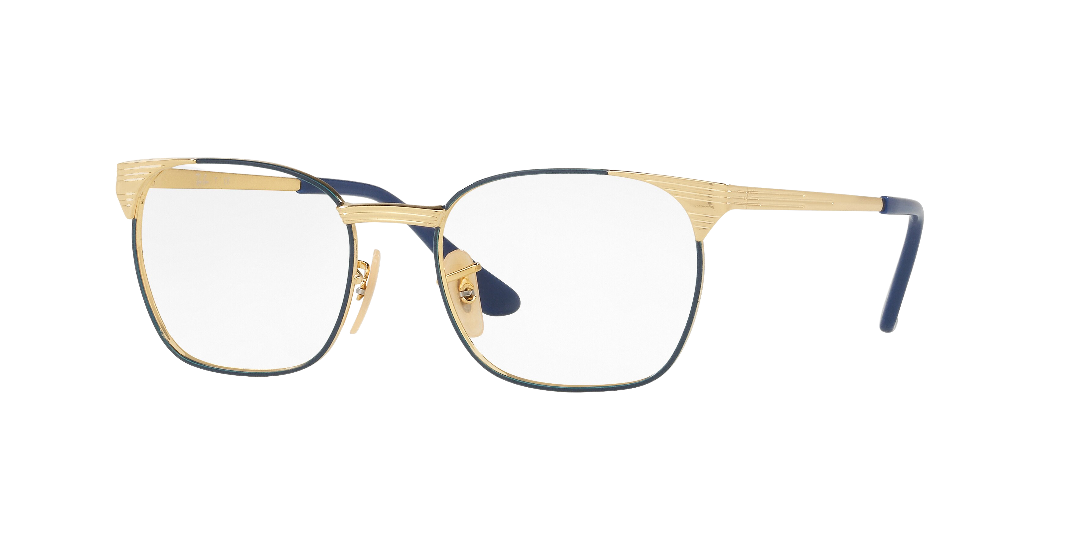 Ray-Ban RY1051 square eyeglasses in Gold Top Blue