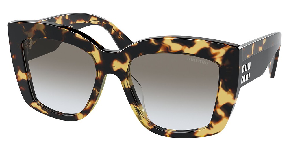 Miu Miu MU 04WS cateye sunglasses in Light Havana/Grey Gradient