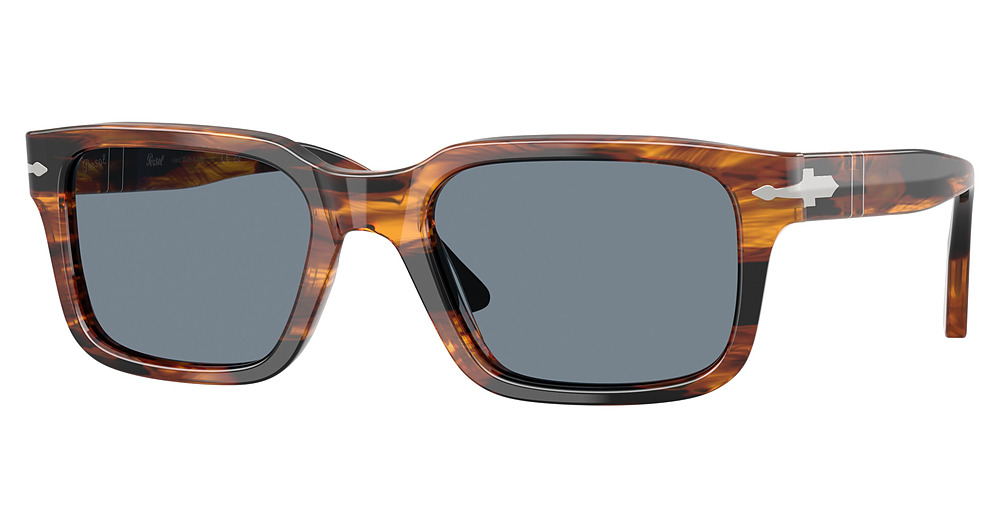 STRIPED BLACK AND BROWN / LIGHT BLUE