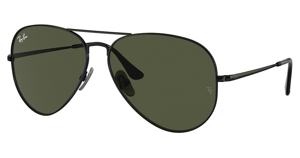 Ray-Ban RB8089 AVIATOR TITANIUM sunglasses in Black/Green