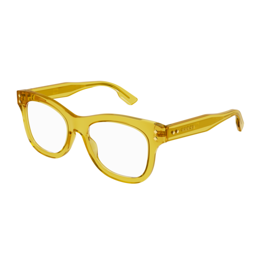 Gucci GG1086O rectangle eyeglasses in Yellow Yellow Transparent