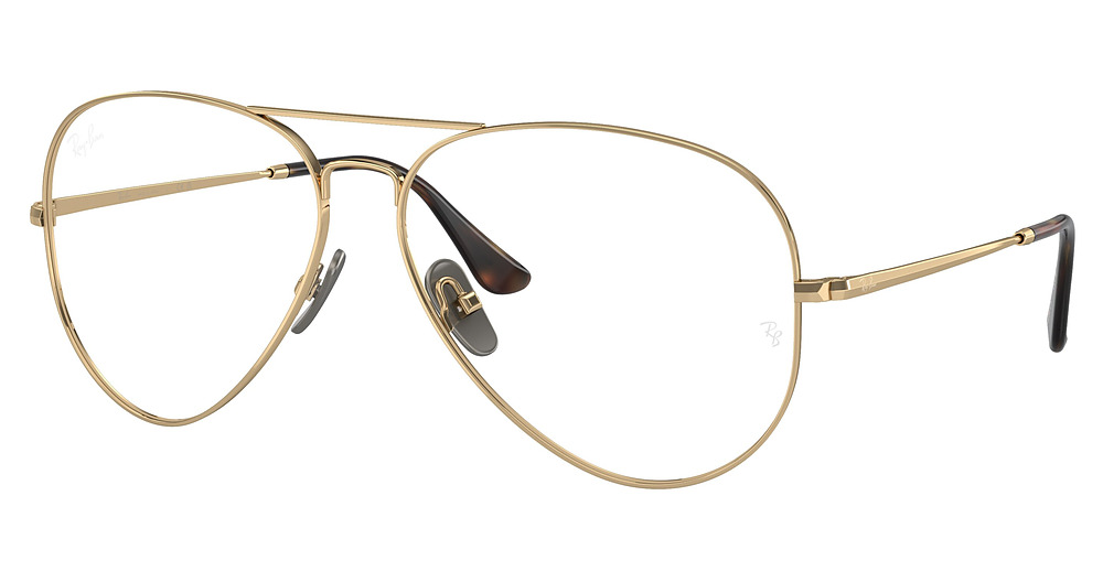 Ray-Ban RX8789 AVIATOR TITANIUM eyeglasses in Shiny Light Brown