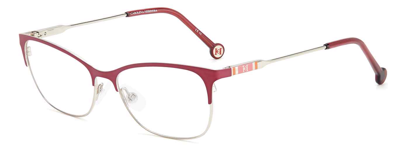 Carolina Herrera CH 0074 rectangle eyeglasses in Gold Nude