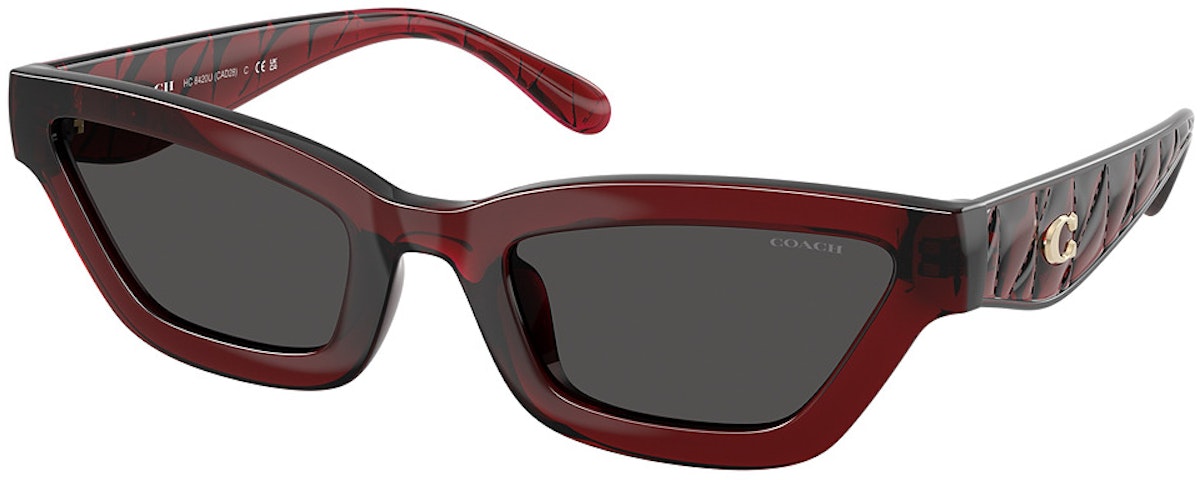 TRANSPARENT DEEP RED / GREY SOLID