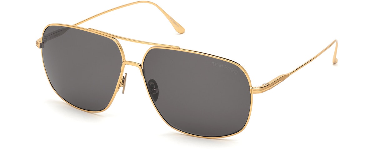 Shiny Tf Yellow Gold Titanium/ Grey Lenses