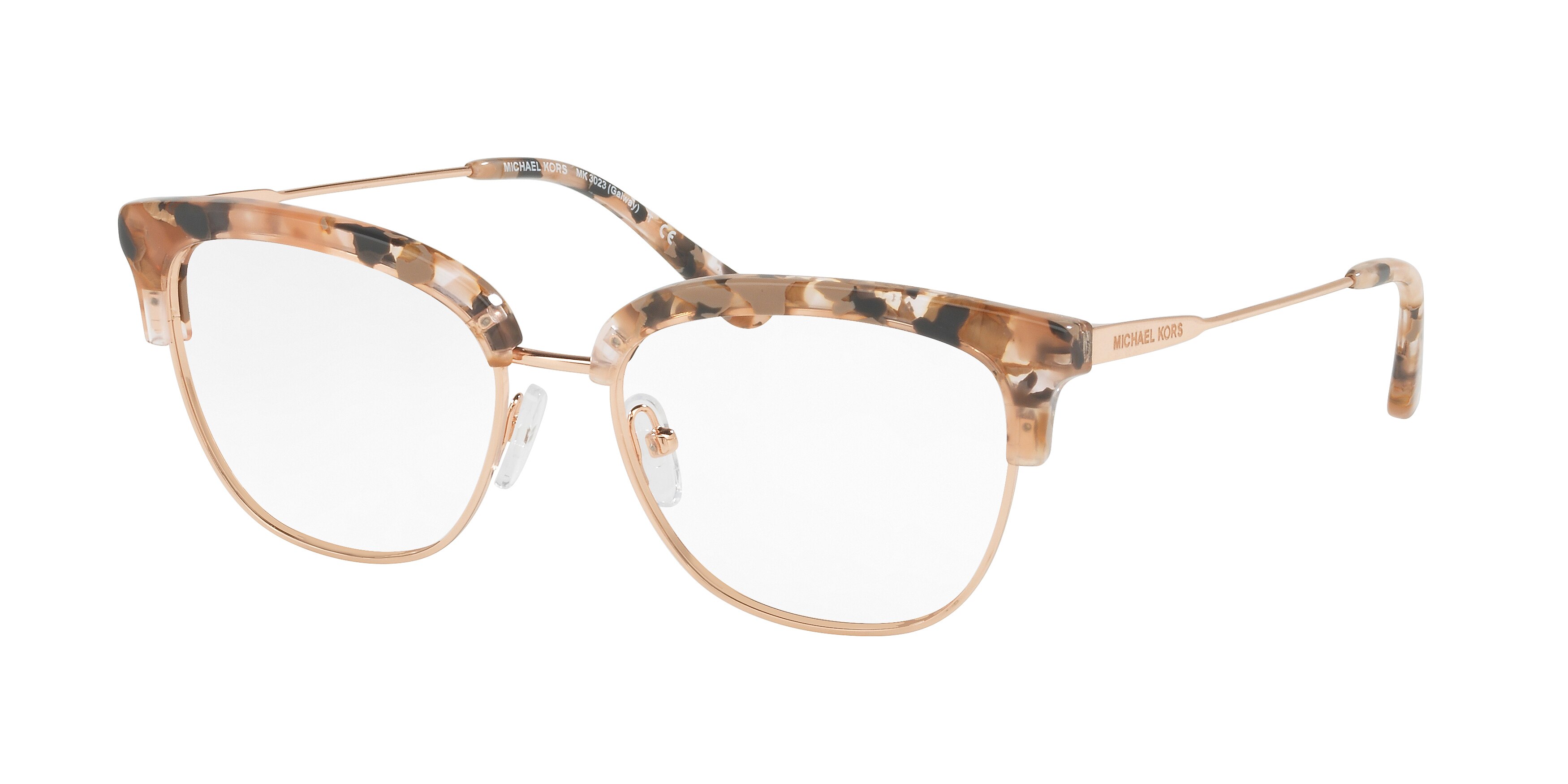 PINK MOSAIC TORT/ROSE GOLD-TON