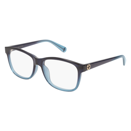 Gucci GG0374OA square eyeglasses in Violet Violet Transparent