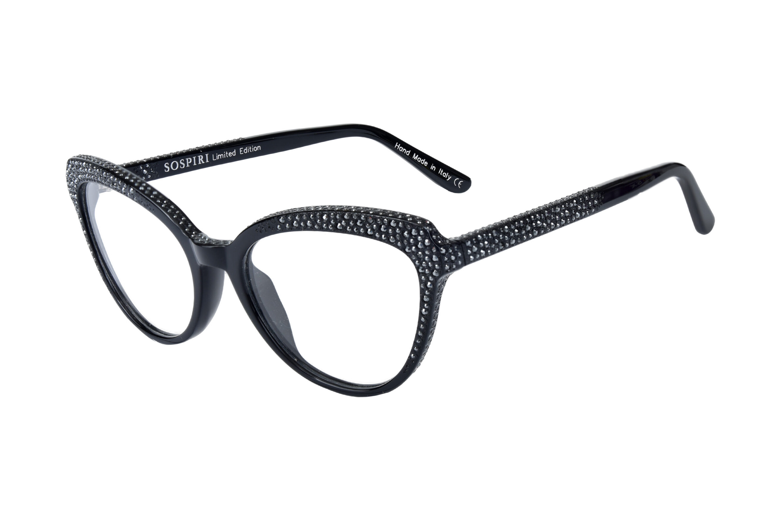 Black with black crystals