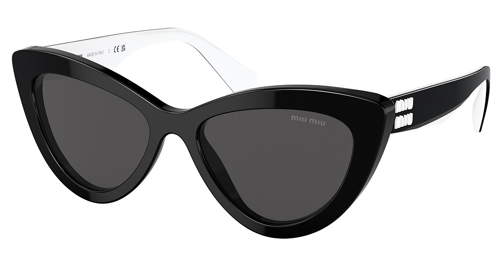 Miu Miu MU 04YS cateye sunglasses in Black/Dark Grey