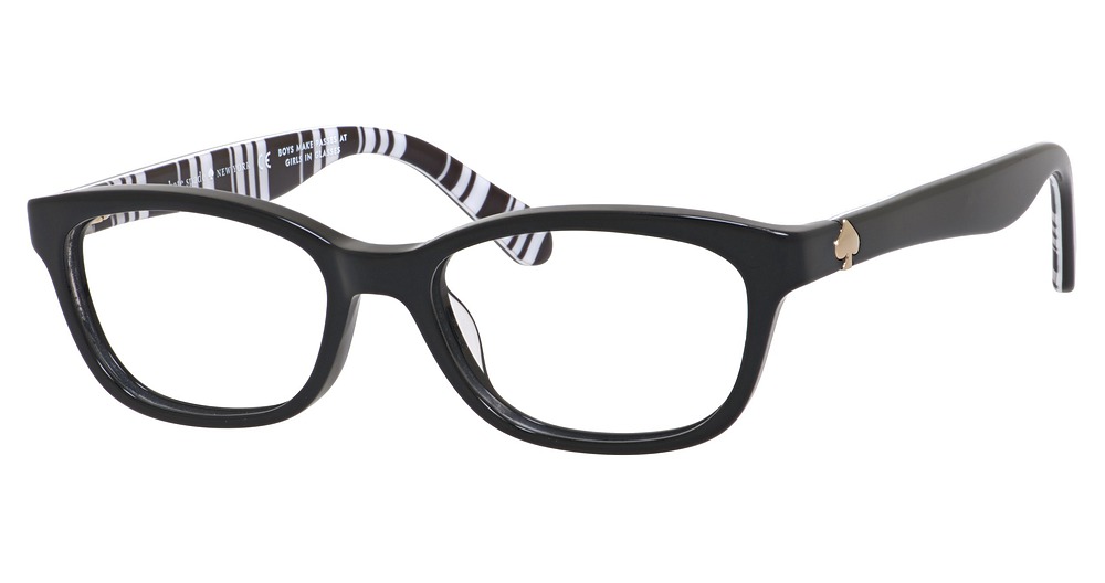 Kate Spade Brylie rectangle eyeglasses in Black Ptt White
