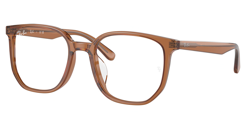 Ray-Ban RX5411D cateye eyeglasses in Transparent Brown