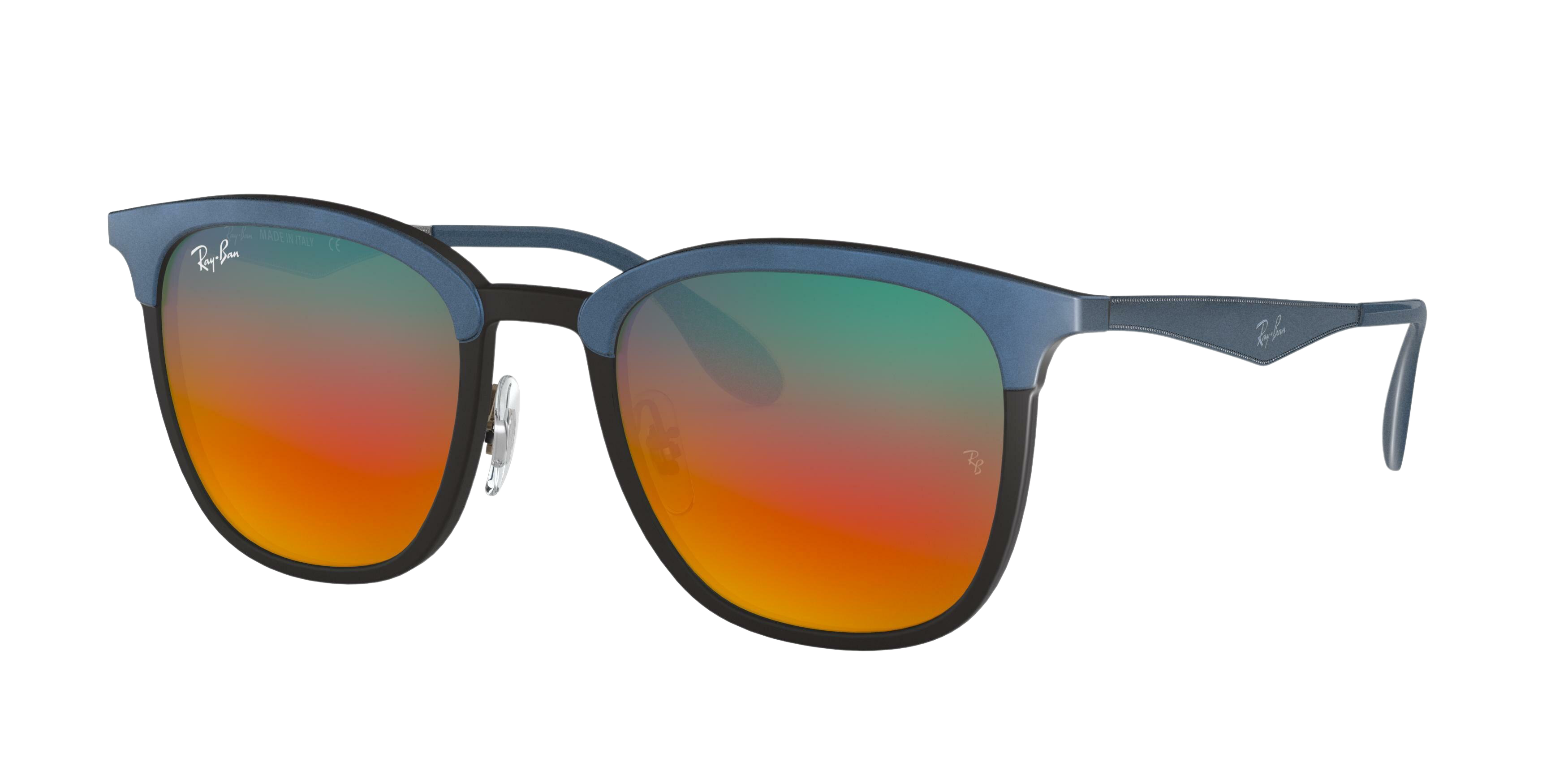 Ray-Ban RB4278 square sunglasses in Black/Matte Blue