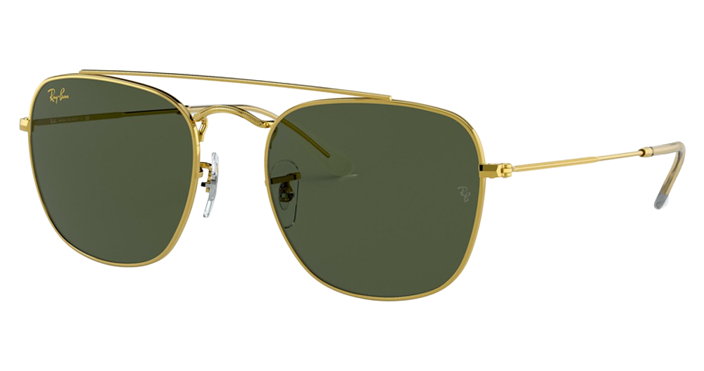Ray-Ban RB3557 aviator sunglasses in Legend Gold/G 15 Green