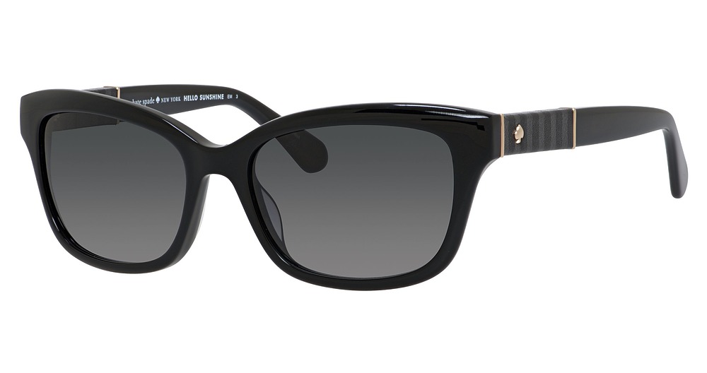 Kate Spade JOHANNA2/S rectangle sunglasses in Black/Grey Shaded