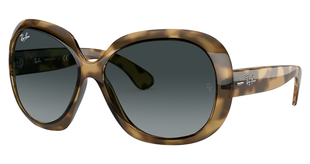 Ray-Ban RB4098 JACKIE OHH II round sunglasses in Havana/Blue Gradient Grey