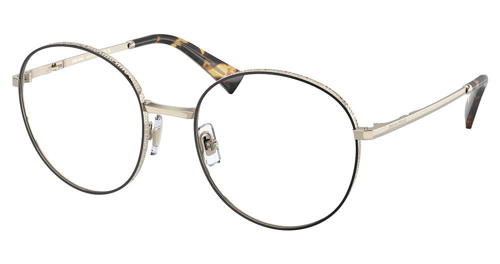 Miu Miu MU 51VV round eyeglasses in Black