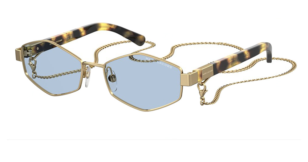 Marc Jacobs MARC 496/S irregular sunglasses in Gold1/Blue