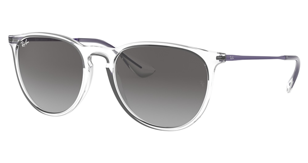 Ray-Ban RB4171F ERIKA round sunglasses in Transparent/Light Grey Gradient Dark Grey