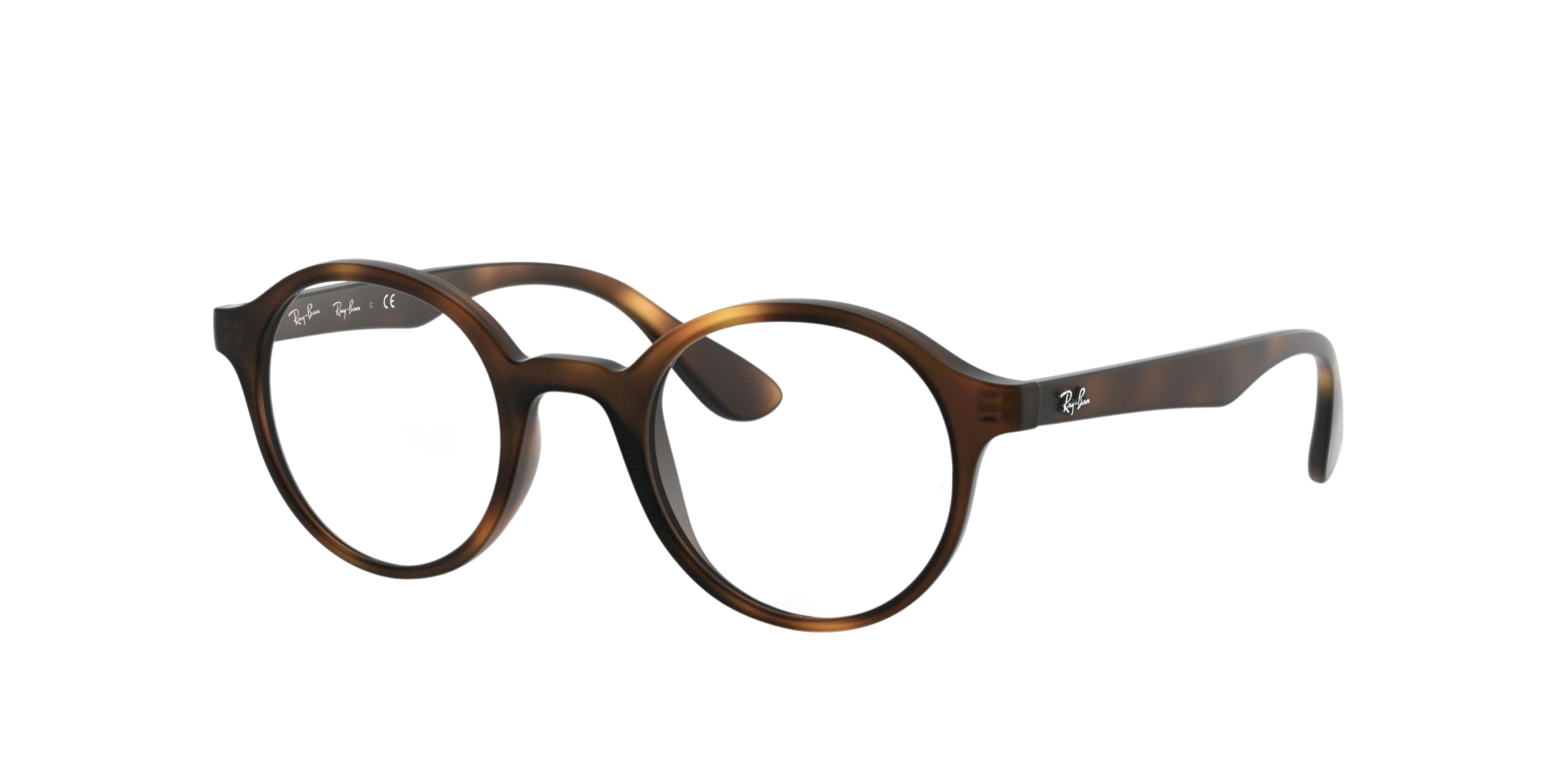 Ray-Ban RY1561 round eyeglasses in Rubber Havana