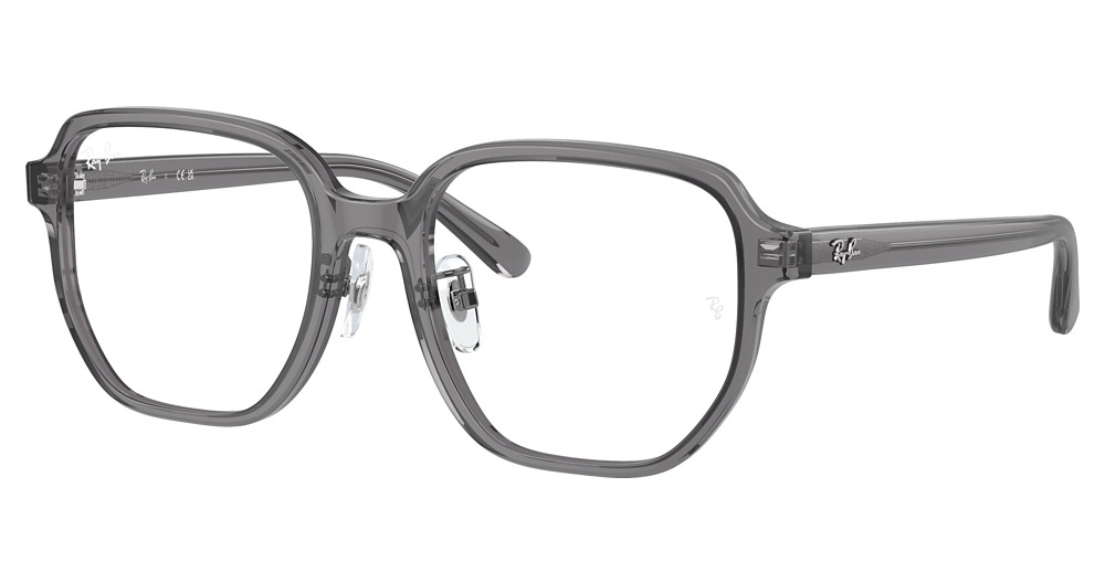 Ray-Ban RX5424D square eyeglasses in Transparent Grey